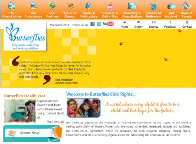 Butterflies web site image