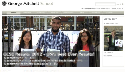 George Mitchell School web site image