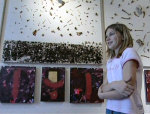 Lindsey Martin explains her work at Room 13